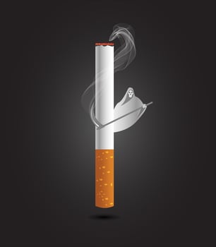 Vector illustration, poster ,Background or banner for world no tobacco day. stop tobacco