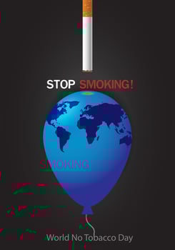 Vector illustration, poster ,Background or banner for world no tobacco day. stop tobacco