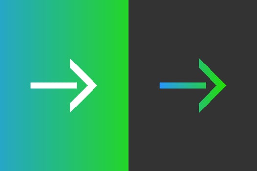 Arrow icon signs symbols blue green vector elegant and modern for your bussiness