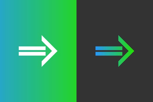 Arrow icon signs symbols blue green vector elegant and modern for your bussiness
