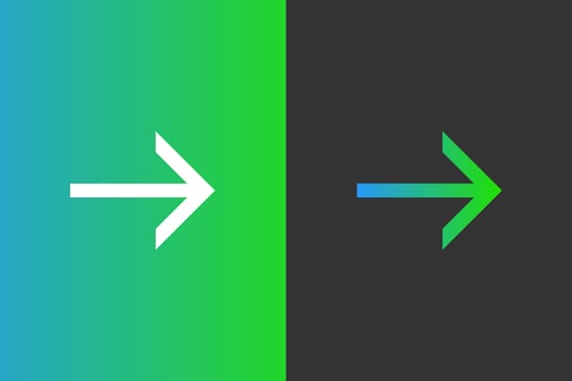 Arrow icon signs symbols blue green vector elegant and modern for your bussiness
