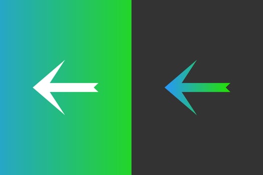 Arrow icon signs symbols blue green vector elegant and modern for your bussiness