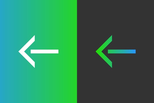 Arrow icon signs symbols blue green vector elegant and modern for your bussiness