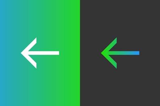 Arrow icon signs symbols blue green vector elegant and modern for your bussiness