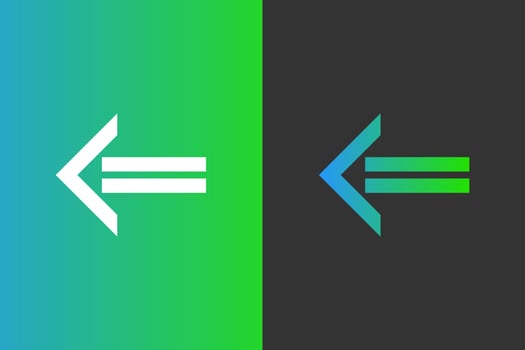 Arrow icon signs symbols blue green vector elegant and modern for your bussiness