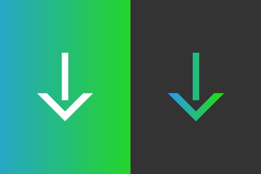 Arrow icon signs symbols blue green vector elegant and modern for your bussiness