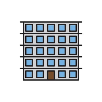 Building Icon color for website, symbol presentation vector