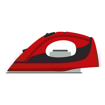 Iron ironing vector icon illustration clothes flat isolated home laundry steam equipment electric