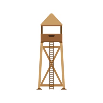 Tower observation icon post vector illustration background. Lifeguard design set isolated sea summer white stand