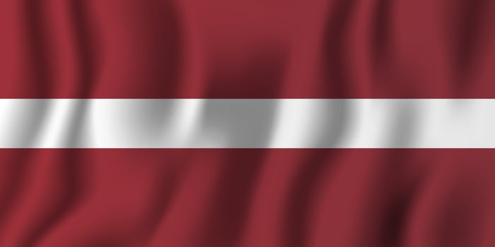 Latvia realistic waving flag vector illustration. National country background symbol. Independence day