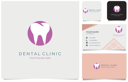 dental clinic logo template design for brand or company and other vector