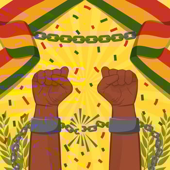 Juneteenth Festivity Background vector