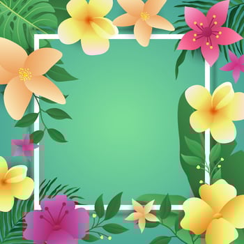 Colorful Summer Floral Background vector