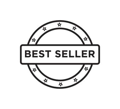 Best seller stamp design template illustration vector