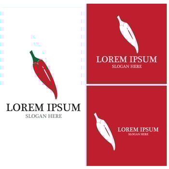 Red hot natural chili icon vector Illustration