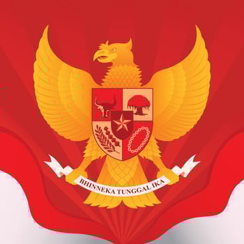 Yellow Garuda On Pancasila Day vector