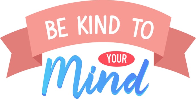 Poster design with word be kind to your mind vector