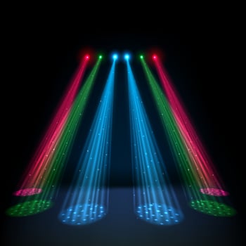 Colorful glow spotlights background vector