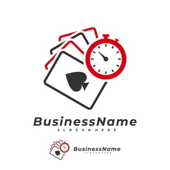 Poker Time logo vector template, Creative Domino logo design concepts