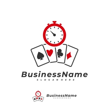 Poker Time logo vector template, Creative Domino logo design concepts