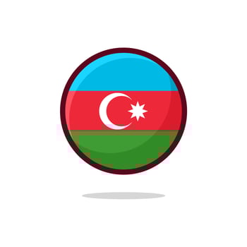Azerbaijan Flag Icon vector