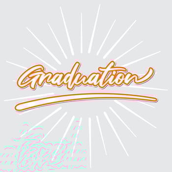 congratulation text on graduation vector