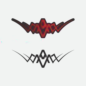 tribal, classic , black, ethnic tattoo icon vector illustration design logo