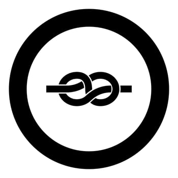 Knot black icon in circle vector