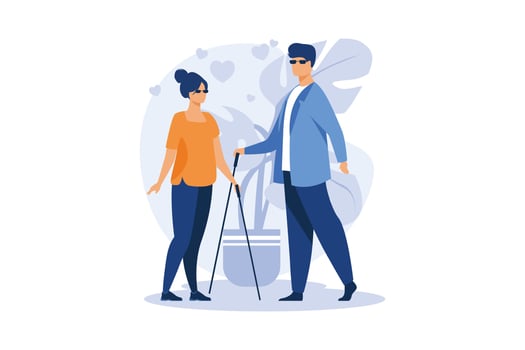 Blind date illustration exclusive design inspiration vector