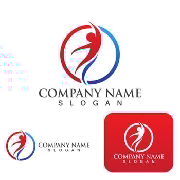 People jump star logo and symbol vector