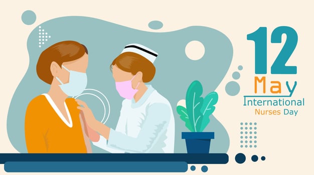 International Nurses Day, World Nurse Day, Nurse, International Midwives Day, Fight Corona. vector