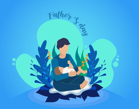 happy international father's day concept, can be use for card, poster, website, brochure background. vector illustration
