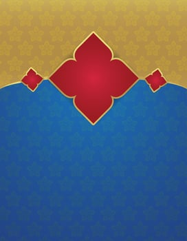 Thai pattern traditional concept The Arts of Thailand. vector