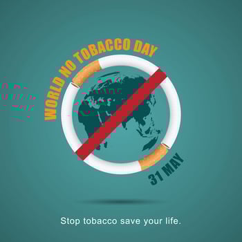 Stop Smoking. World No Tobacco Day. illustration Vector Eps 10.