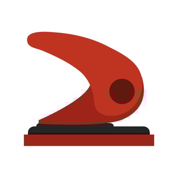 Hole punch vector paper puncher icon. Office stationary isolated illustration equipment supply. School device symbol