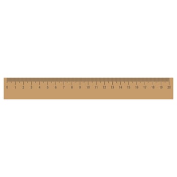 Ruler vector icon isolated measure illustration scale. School tool inch measurement centimeter
