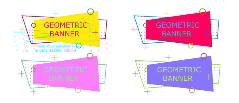 Geometric banner background design. Abstract illustration colorful vector. Wallpaper template modern shape grpahic decoration. Minimal flyer brochure label. Business web triangle advertising offer vector