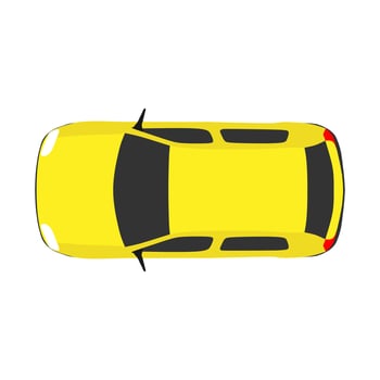 Car top view vector travel. Above white background road. Drive concept isolated urban object summer illustration. Outdoor icon  city speed design. Street vehicle sign business. Template transport auto
