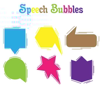 Speech bubble vector icon talk background element. Chat person idea sign communication text cloud message. Cartoon speak space comic dialog design. Collection isolated blank shape. Set flat sketch