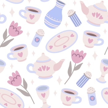 Ceramic pastel pattern vector