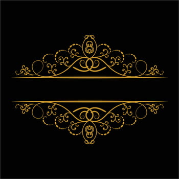 Luxury Gold Vintage Title Border Vector