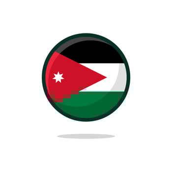 Jordan Flag Icon vector