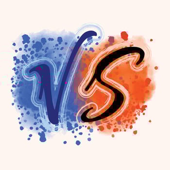 Versus sing. VS letters for sports, fight, competition, battle, match, game. Vector icon
