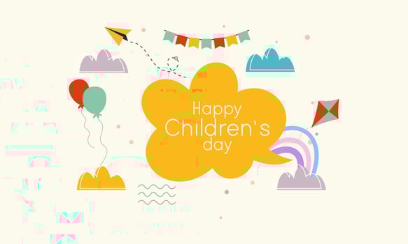 Happy children's day background vector