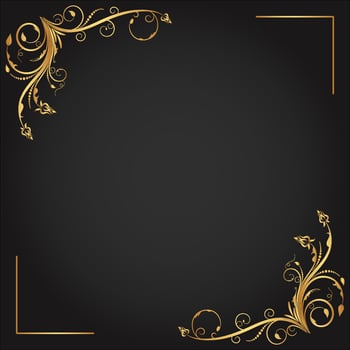 Vintage floral ornament border, Hand drawn decorative element, vector illustration of gold floral frame with white background, design template for page decoration cards, wedding, banner