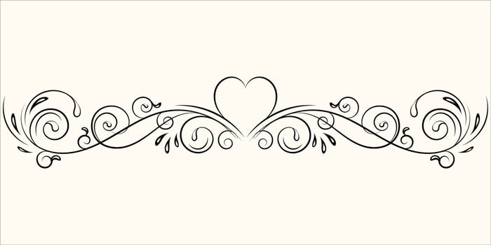 Vintage floral ornament, Hand drawn decorative element, vector illustration of floral element isolated on vintage background, design for page decoration cards, wedding, banner, frames