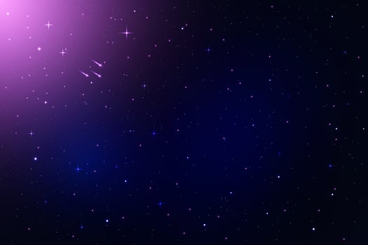 galaxy background with falling star, Vector space galaxy illustration
