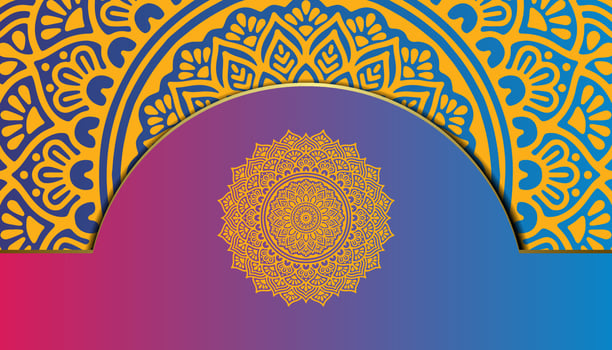 Mandala ornate background for marketing agency vector