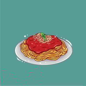 Illustration of spaghetti vector