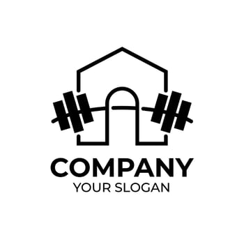 Fitness gym logo design vector